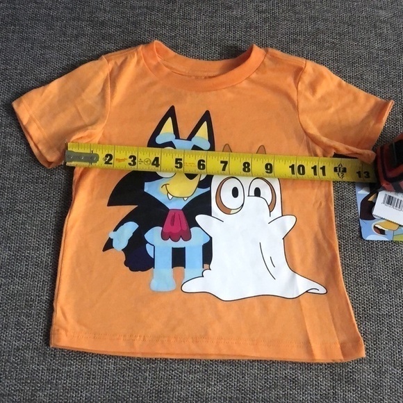 Moose Toddler Boys Bluey Halloween Bingo Short Sleeve T-Shirt Orange 2T - Picture 11 of 11